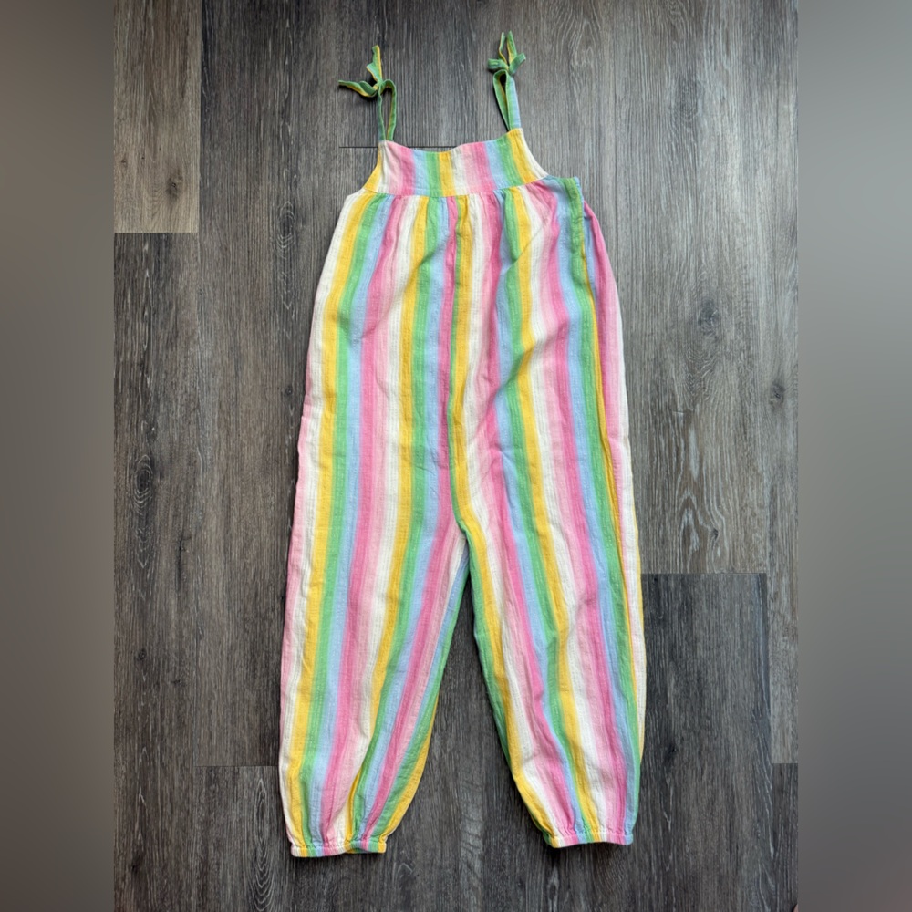 EUC Mini Boden Rainbow Colored Jumpsuit